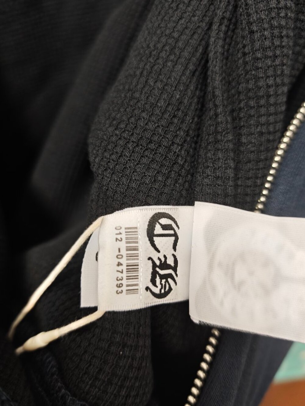 Chrome Hearts Black Full-Zip Hooded Sweatshirt with White Crest - Picture 7 of 10